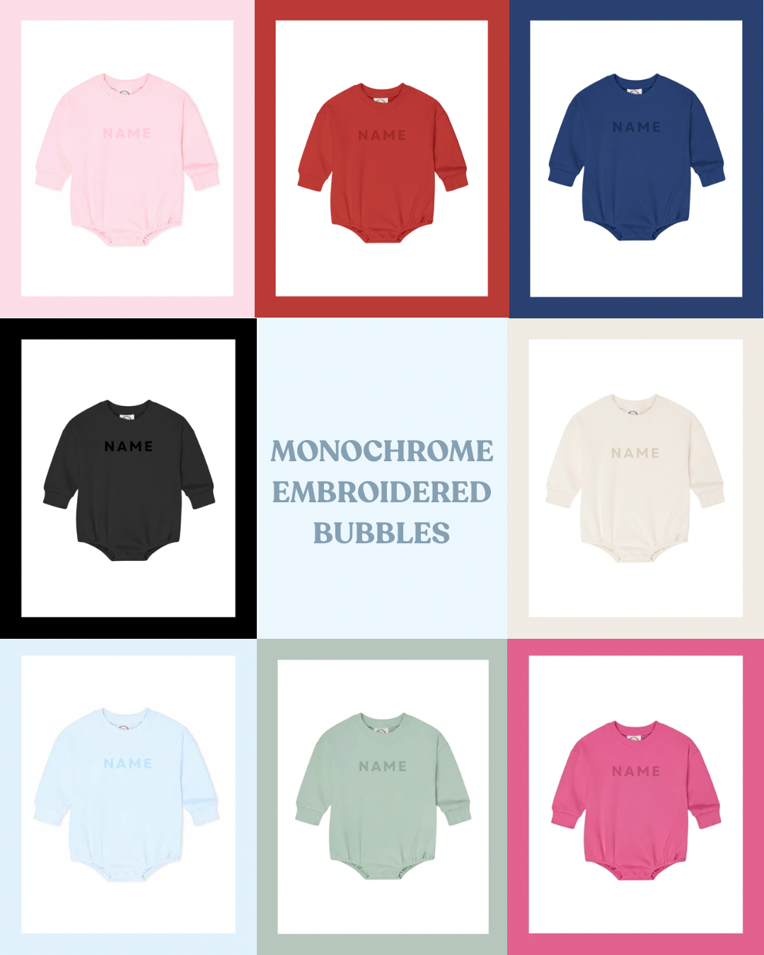 Monochrome Embroidered Bubble
