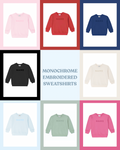 Monochrome Embroidered Sweatshirts
