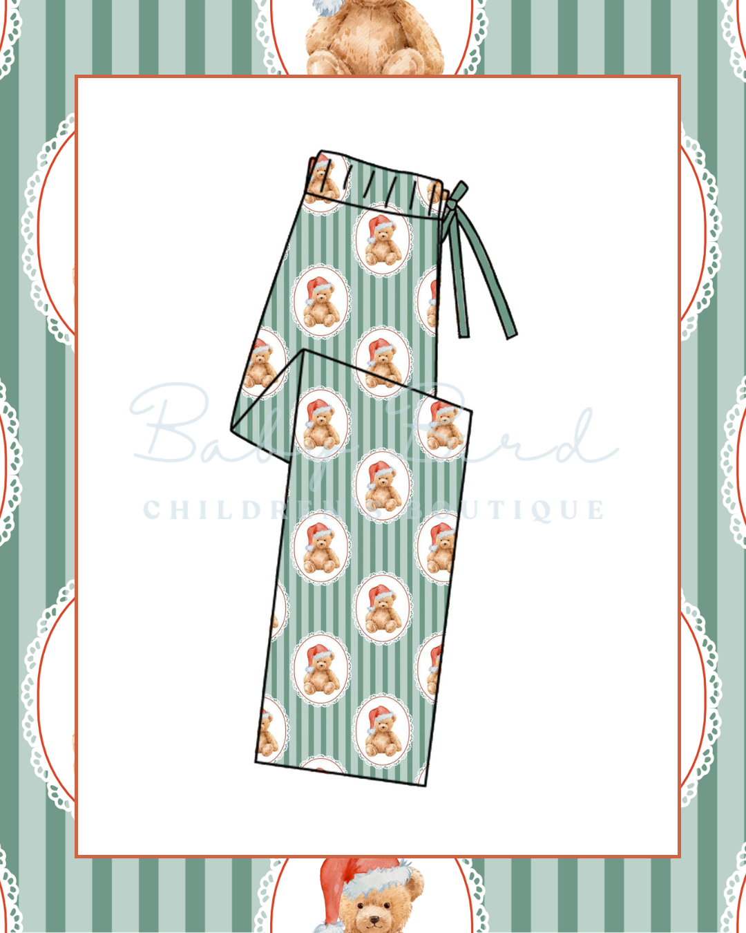 Cozy Christmas Teddy Adult Pants