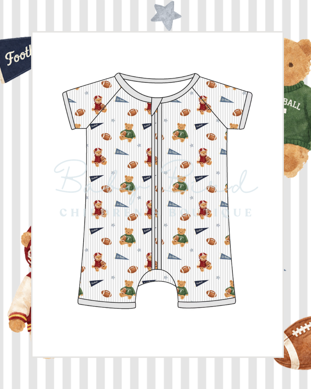 Touchdown Teddy Shorty Zippy